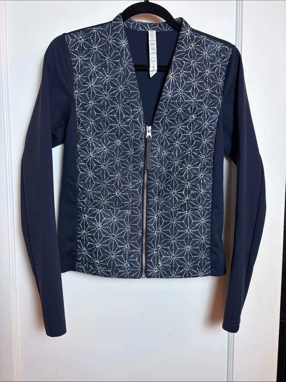 lululemon athletica Navy Blue Patterned Utility Jacket